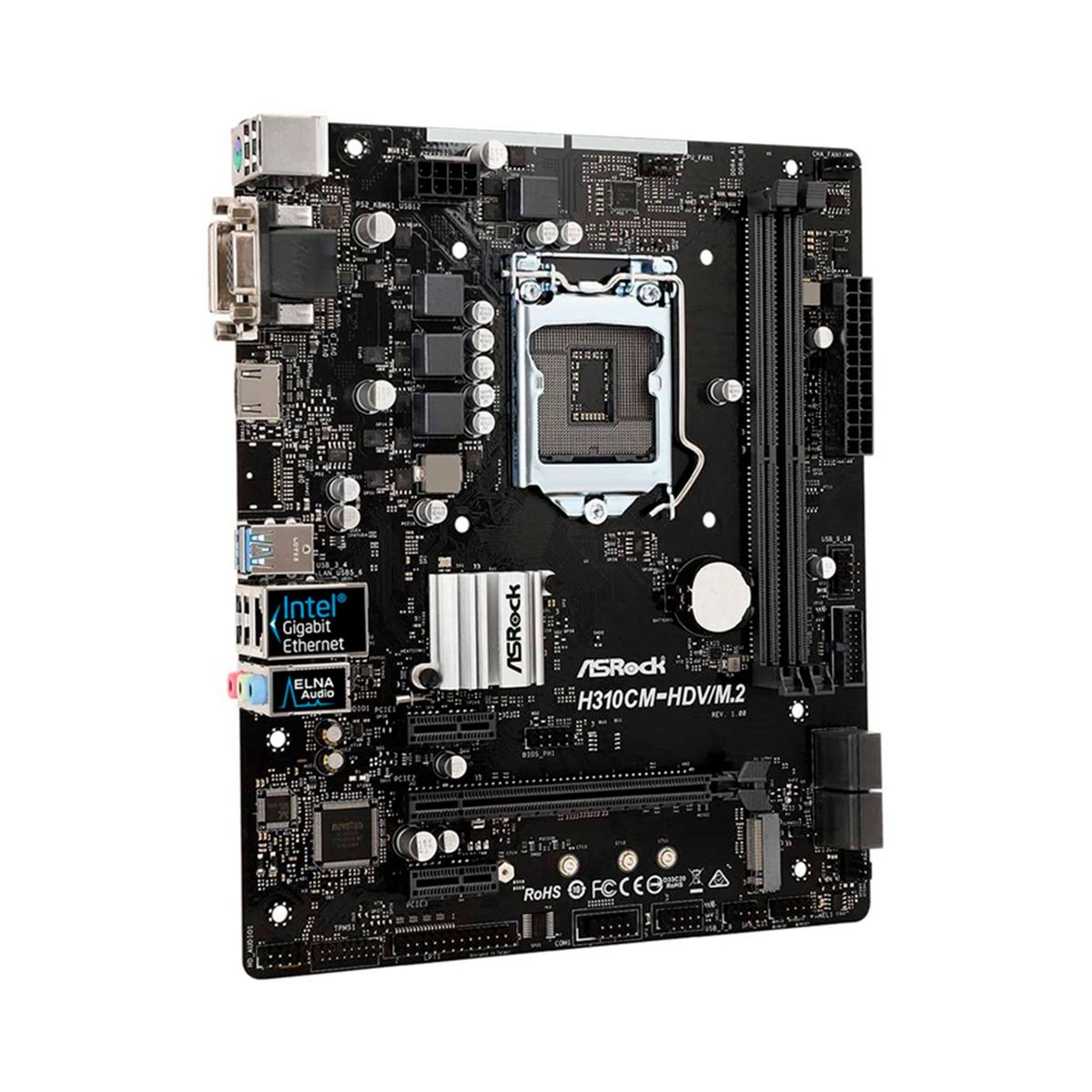 ASROCK - PLACA ASROCK H310CM-HDV/M.2 LGA1151 P/N:90-MXB8M0-A0UAYZ