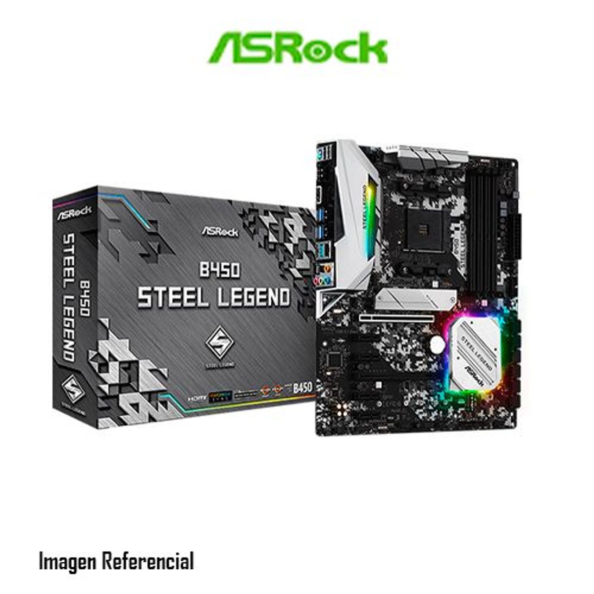 ASROCK - PLACA ASROCK B450M STEEL LEGEND AM4 RGB P/N: 90-MXB9Y0-A0UAYZ