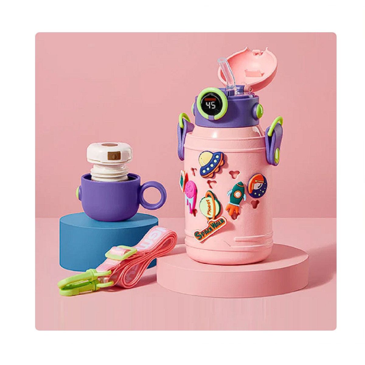 GENERICO - Termo Portátil Digital Con de Astronauta Diseño 3D Importado NIÑA