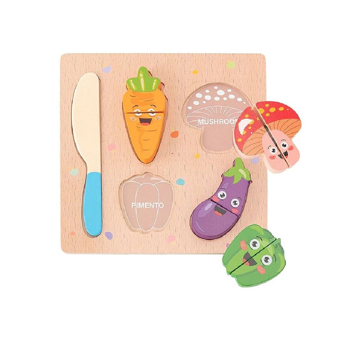 GENERICO - Rompecabezas De Madera De Frutas Para Cortar