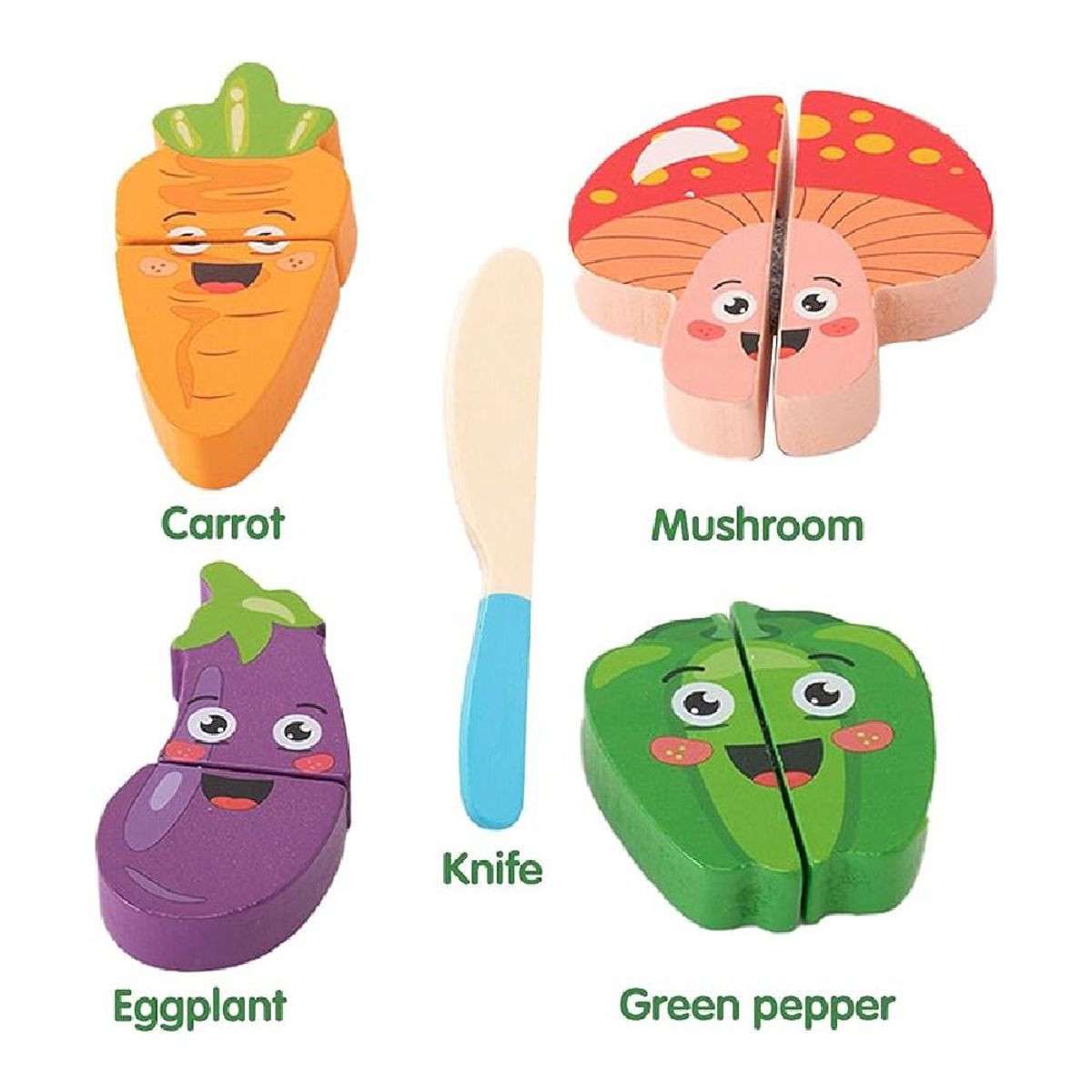 GENERICO - Rompecabezas De Madera De Frutas Para Cortar