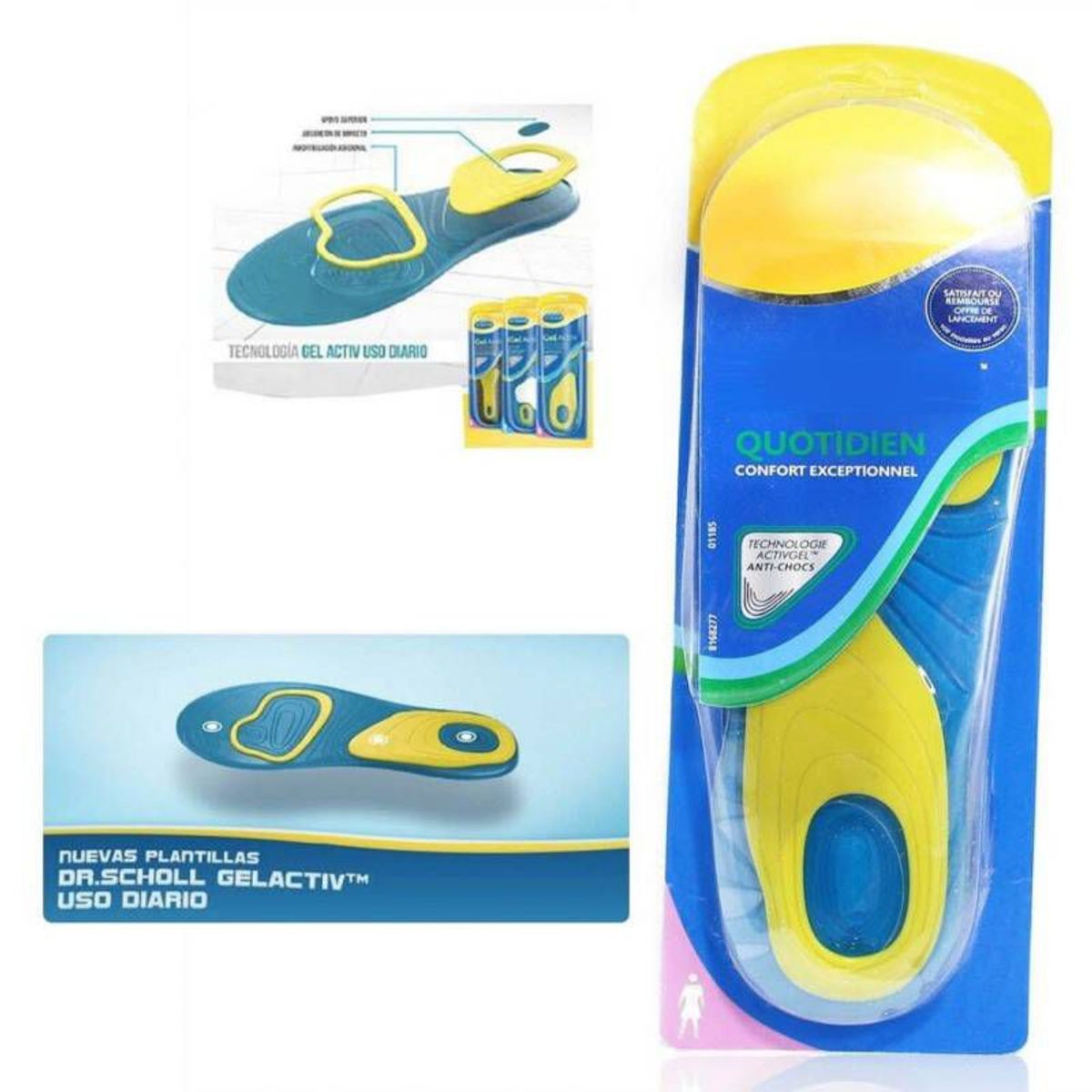 GENERICO - Plantilla para Pie Antideslizante con Gel Absorbe Impacto