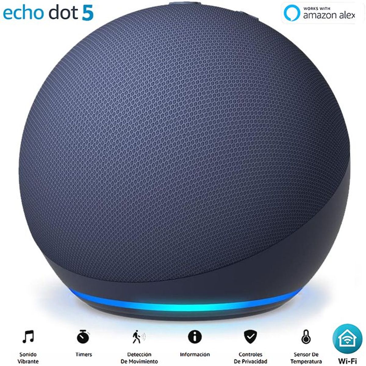 AMAZON - Alexa Echo Dot 5 Parlante Asistente de voz Inteligente Amazon