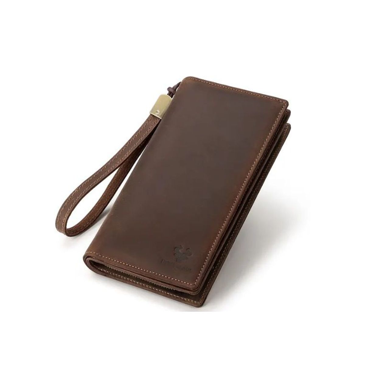 GENERICO - Cartera Billetera de Mano de Cuero Genuino Humerpaul Marron