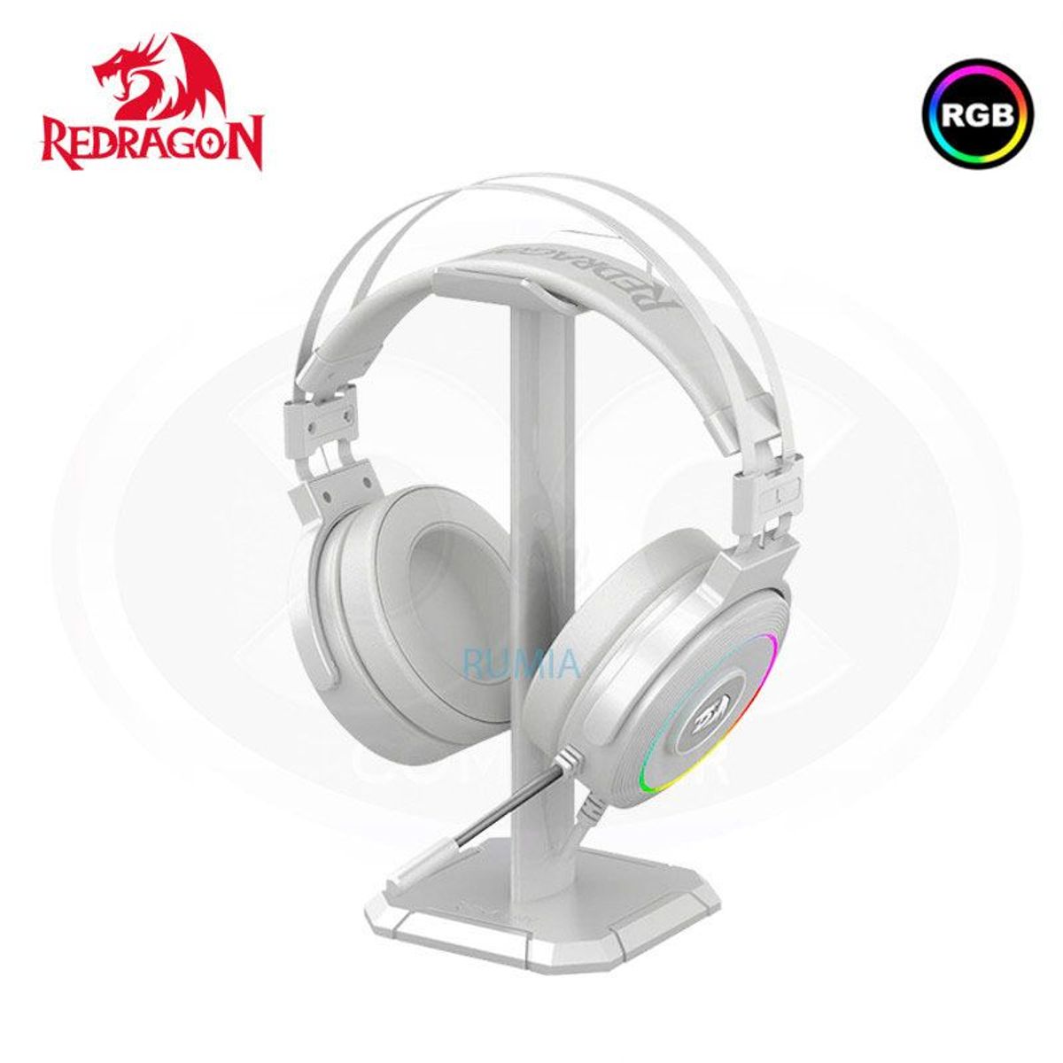REDRAGON - Auriculares Redragon LAMIA WHITE H320W RGB 7.1 Virtual