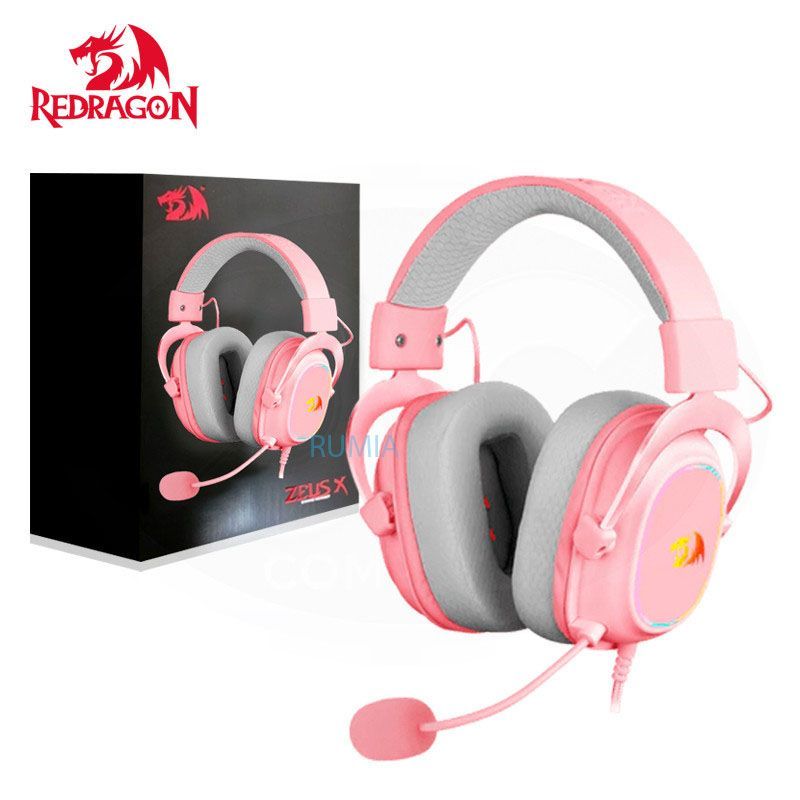 REDRAGON - Auriculares Redragon Zeus X RGB H510P-RGB PINK