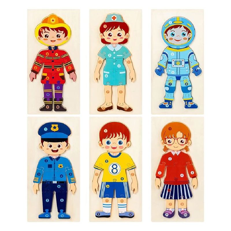 GENERICO - Rompecabezas De Madera Profesiones