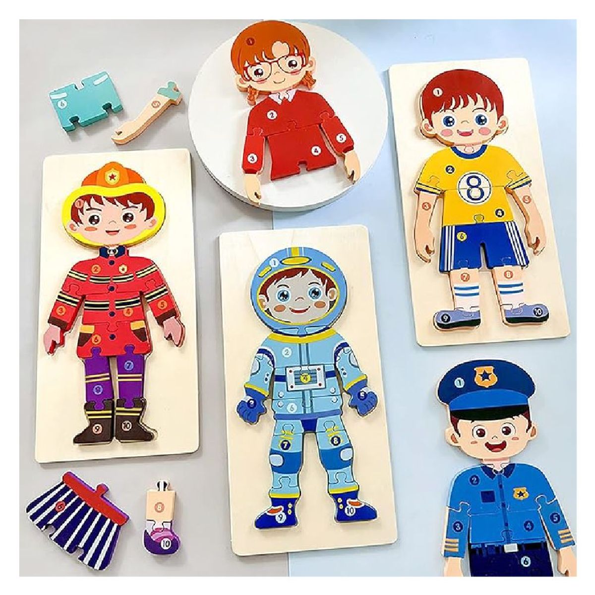 GENERICO - Rompecabezas De Madera Profesiones