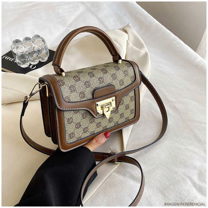 INSPIRA MARKET - Bolso cartera estampado a cuadros Vintage