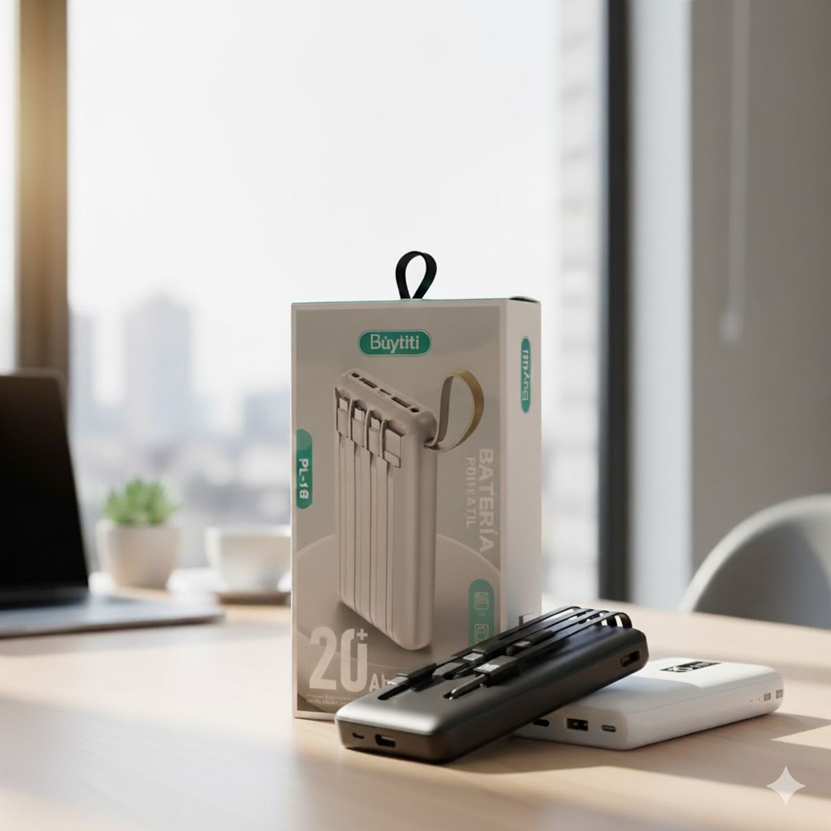 GENERICO - Cargador Portátil Buytiti PL-18 4 EN 1 de 20000 Amperios