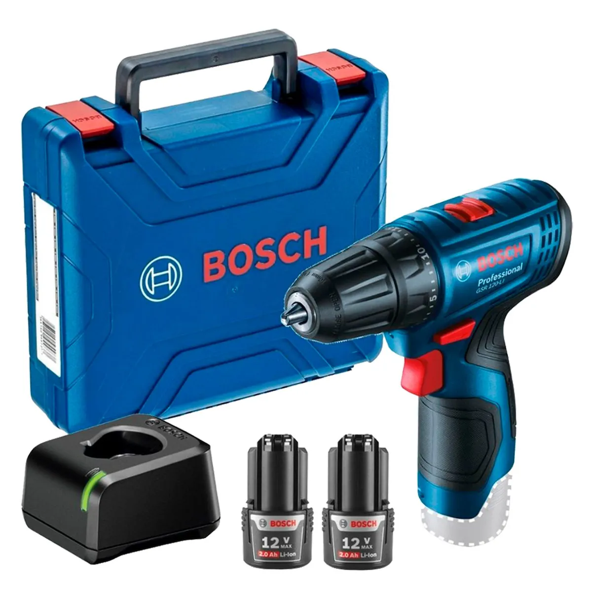BOSCH - Taladro Atornillador Bosch Gsr 120 Li 12v + 2 Baterías y Cargador