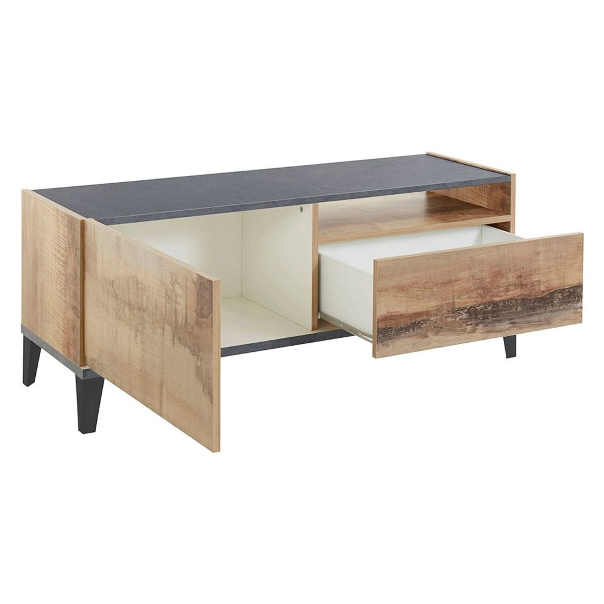 GENERICO - Centro De Entretenimiento Armado Leeds Bicolor Oscuro - Gaudi