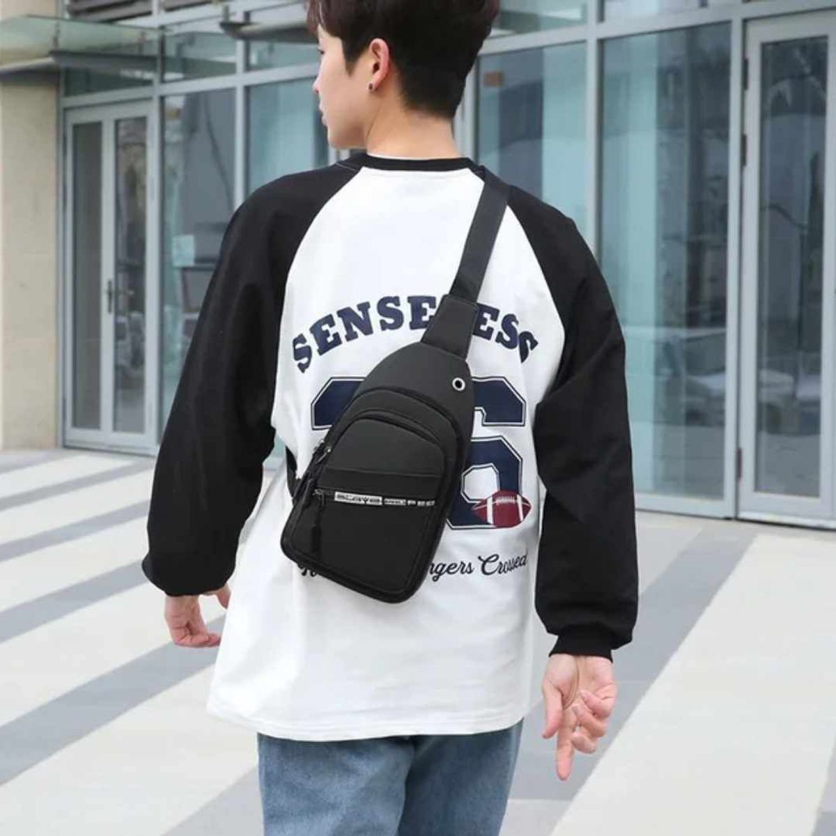 GENERICO - Mochila Morral Fashion Pechera de Hombre para Accesorios Diseño Sport