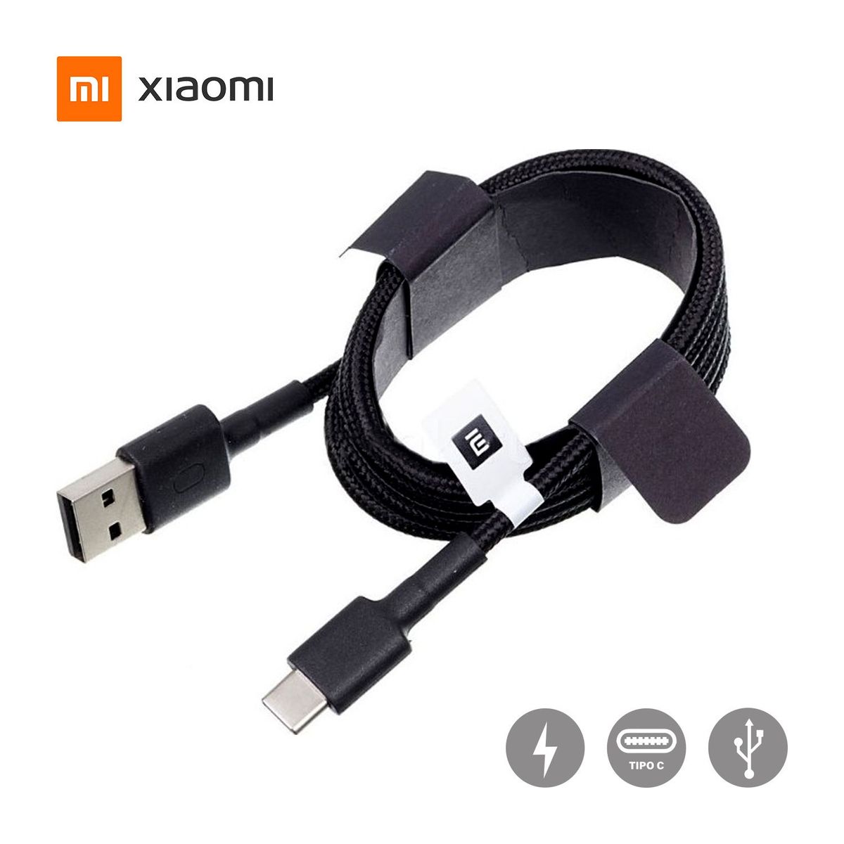 XIAOMI - Cable Carga Y Datos XIAOMI SJX10ZM USB-C A USB-A 1M Negro