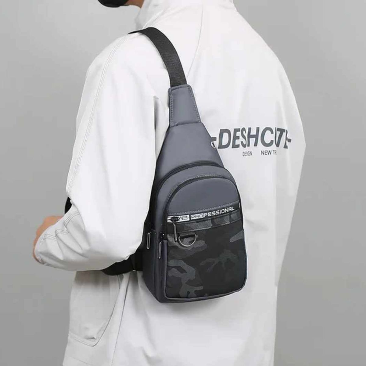 GENERICO - Morral Mochila Fashion 2024 Pechera de Hombre para Celular Billetera