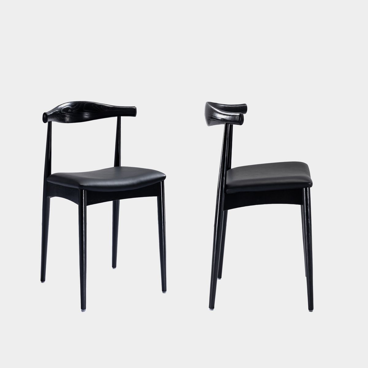 NIHM - Silla de Comedor Moustache New de Madera Negro