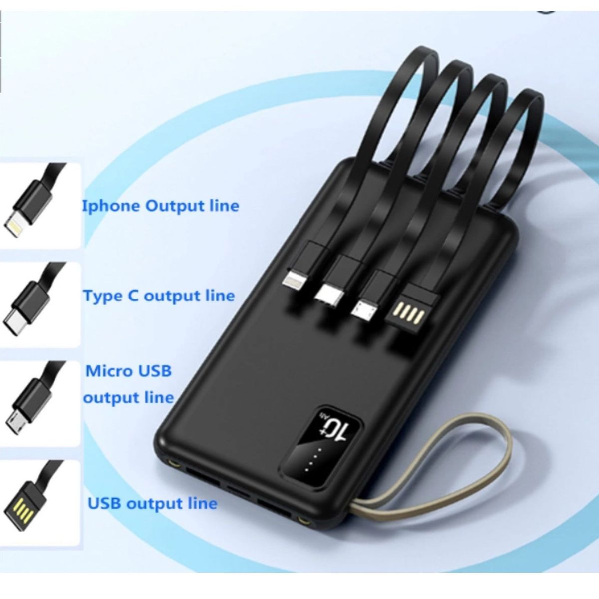 GENERICO - Cargador Portátil Buytiti PL-18 4 EN 1 de 20000 Amperios