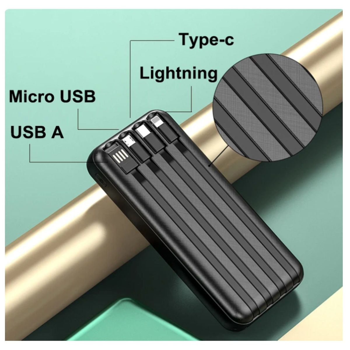 GENERICO - Cargador Portátil Buytiti PL-18 4 EN 1 de 20000 Amperios