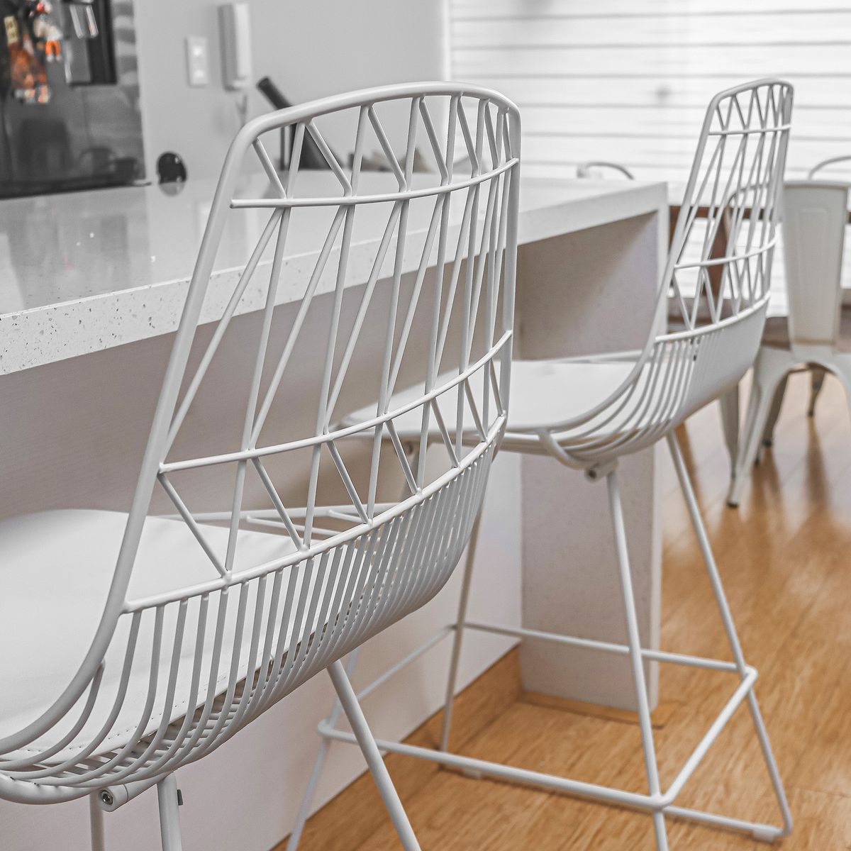 NIHM - Silla Alta de Bar Dessert Blanco 75 cm