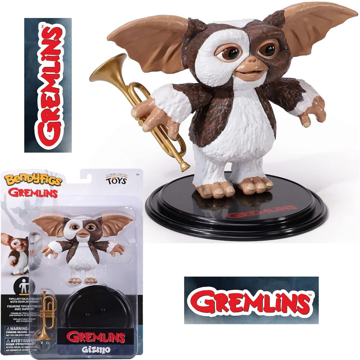 GREMLINS - Gizmo - Figura de acción Bendyfigs - Gremlins Noble Collecti