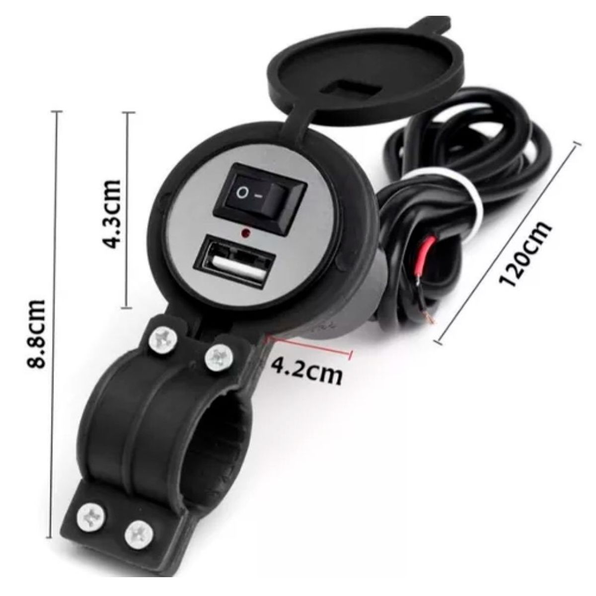 GENERICO - Cargador USB Moto Motocicleta Soporte Impermeable Telefono