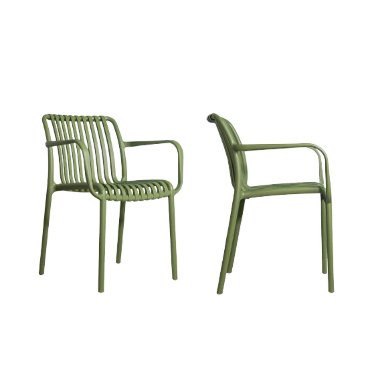NIHM - Silla de Comedor Lambite de Plástico Verde