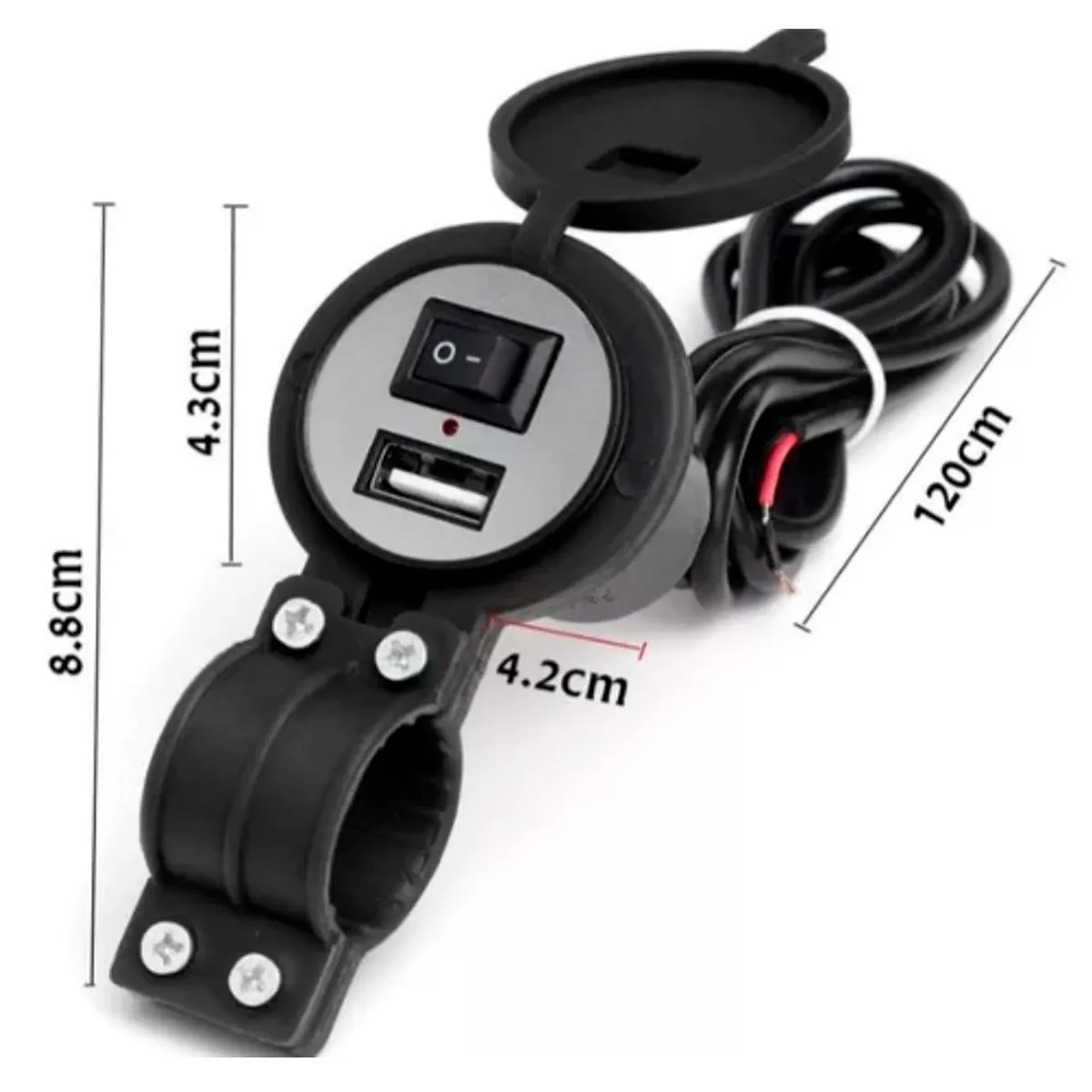 GENERICO - Cargador USB Moto Motocicleta Soporte Impermeable Telefono