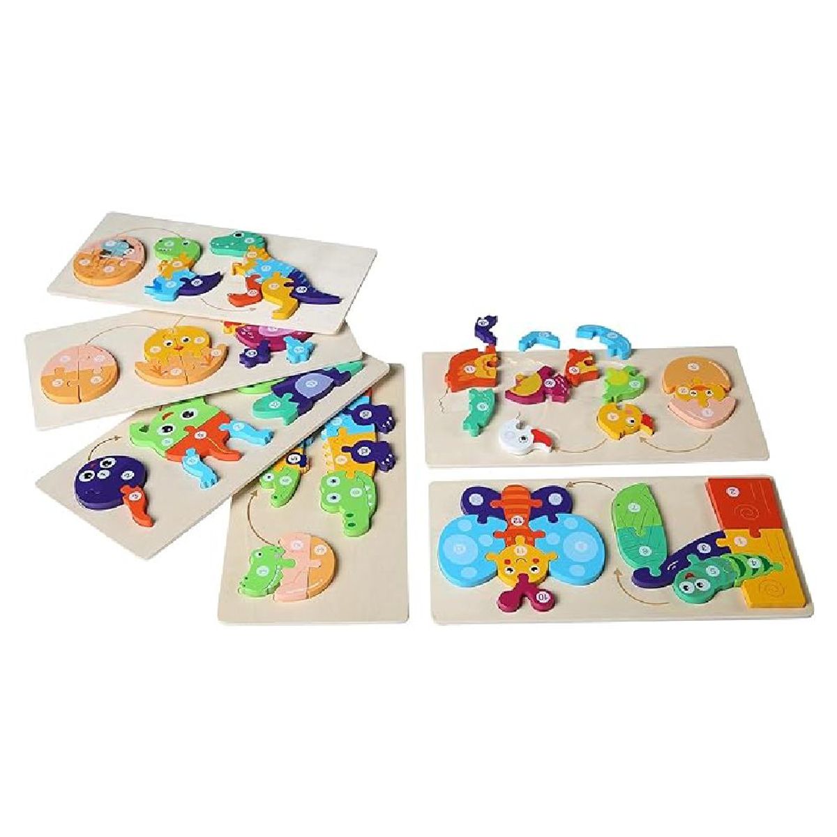 GENERICO - Rompecabezas De Madera Con Alto Relieve Temática Evolución