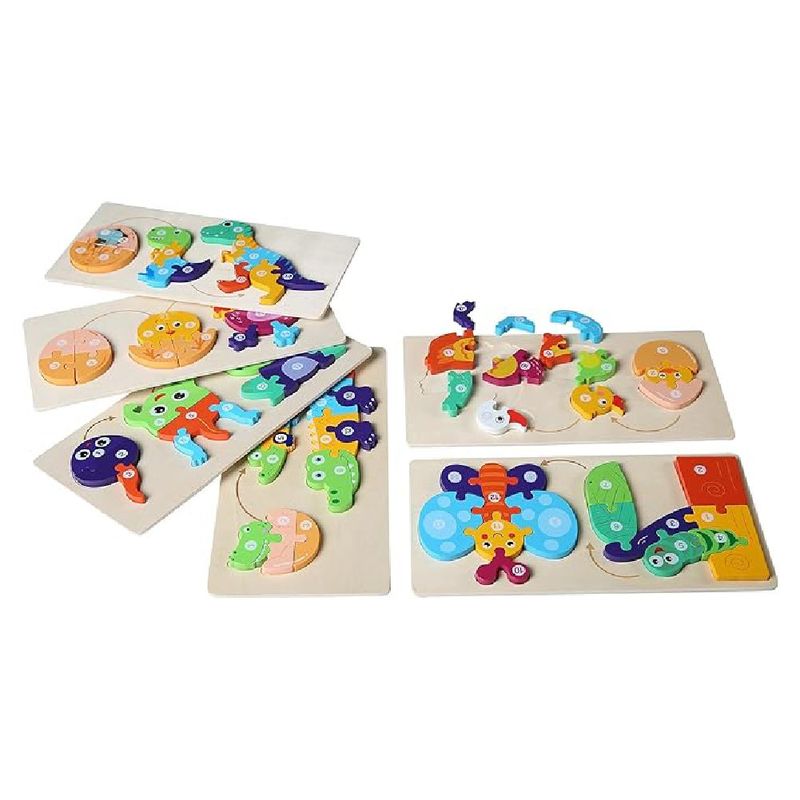 GENERICO - Rompecabezas De Madera Con Alto Relieve Temática Evolución