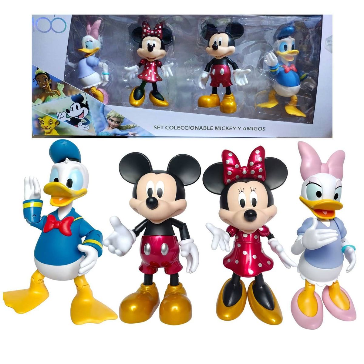 DISNEY - Set de Figuras Articulables Mickey Mouse y sus Amigos 4pcs