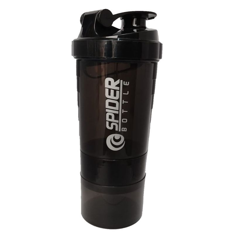 REAL FITNESS PERU - Tomatodo Shaker Smart 3 Cuerpos 500ml Color Negro