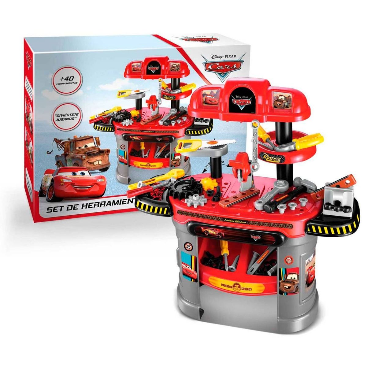 PIXAR - Set Taller Mecanico Y Herramientas Cars