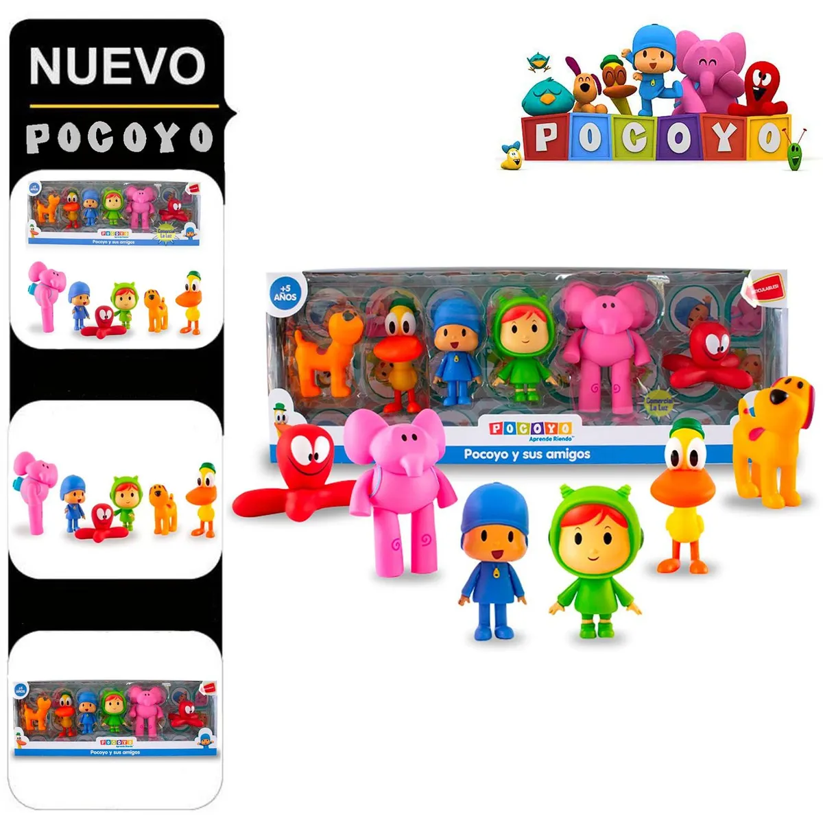 POCOYO - Set de Figuras Articulables Pocoyo y sus Amigos 6pcs