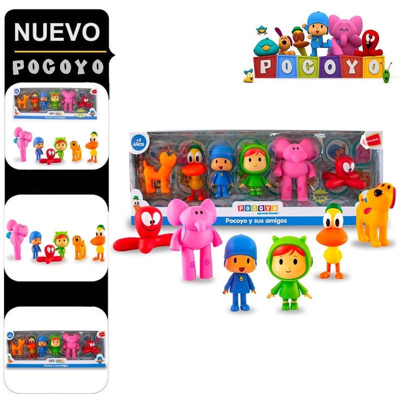 POCOYO - Set de Figuras Articulables Pocoyo y sus Amigos 6pcs