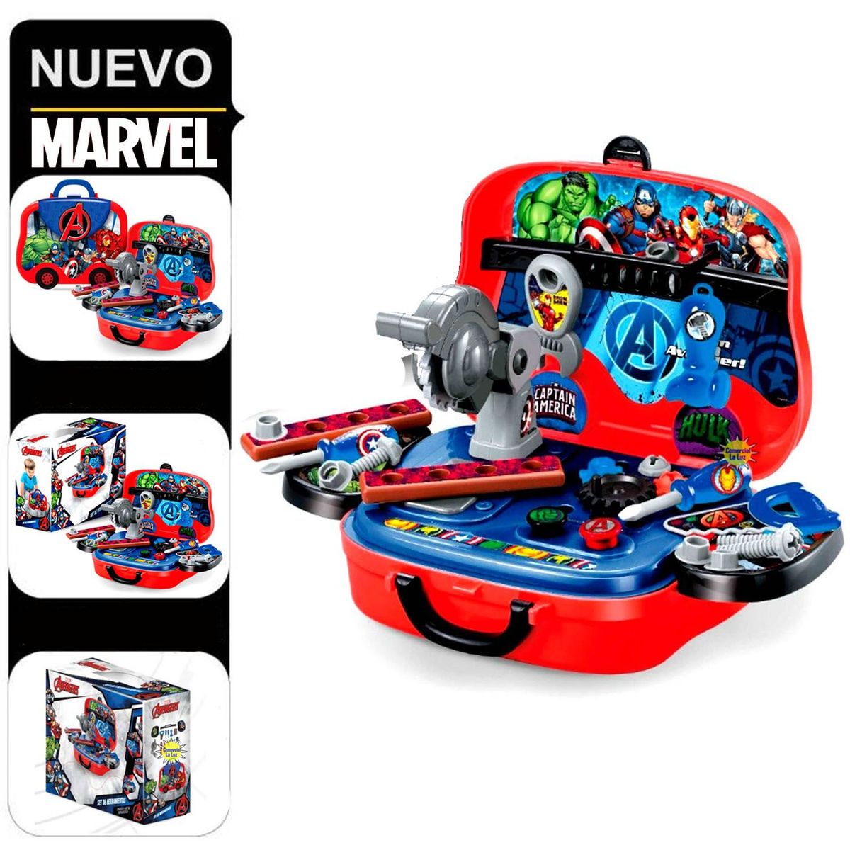 MARVEL - Set De Herramientas Y Lonchera 2 En 1 Avengers