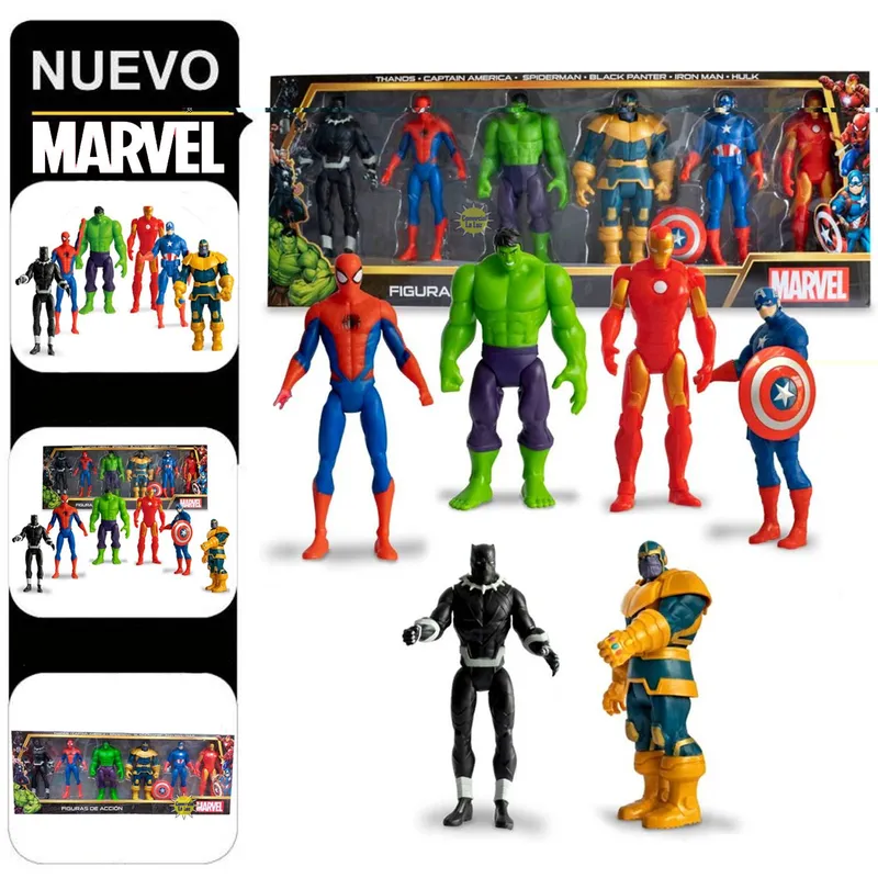 MARVEL - Set De Figuras Articulables Y De Jebe Avengers