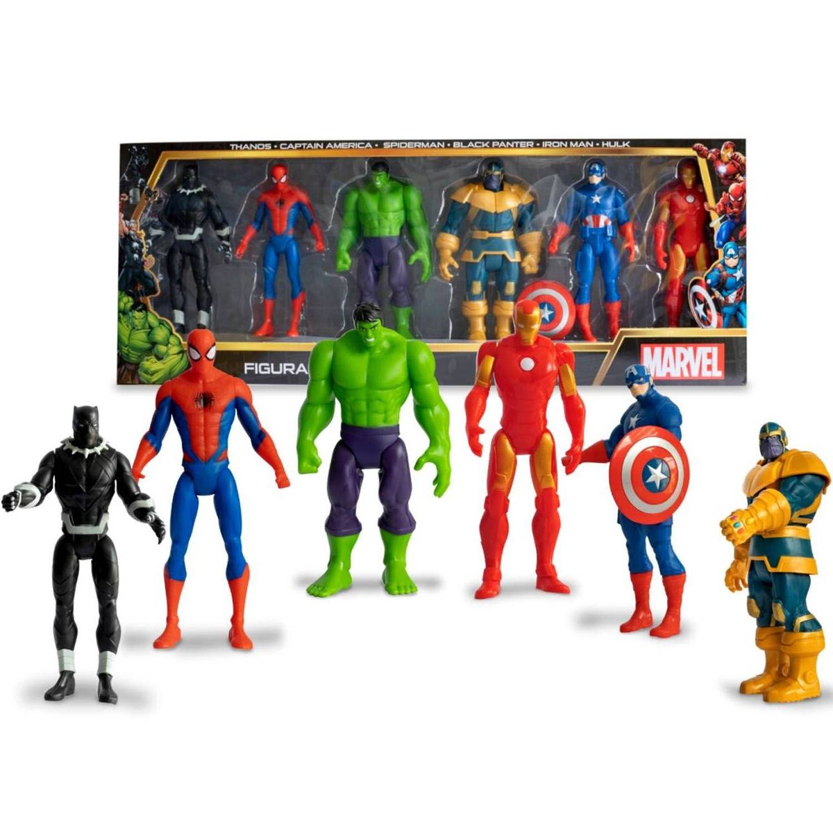 MARVEL - Set De Figuras Articulables Y De Jebe Avengers