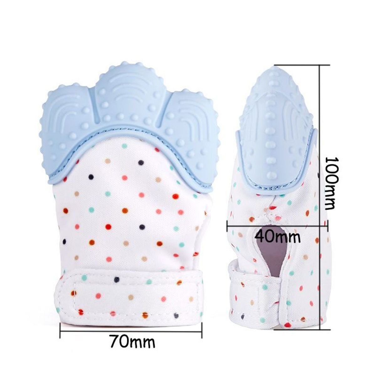 GENERICO - Guante Mordedor Dentición Para Bebé Celeste