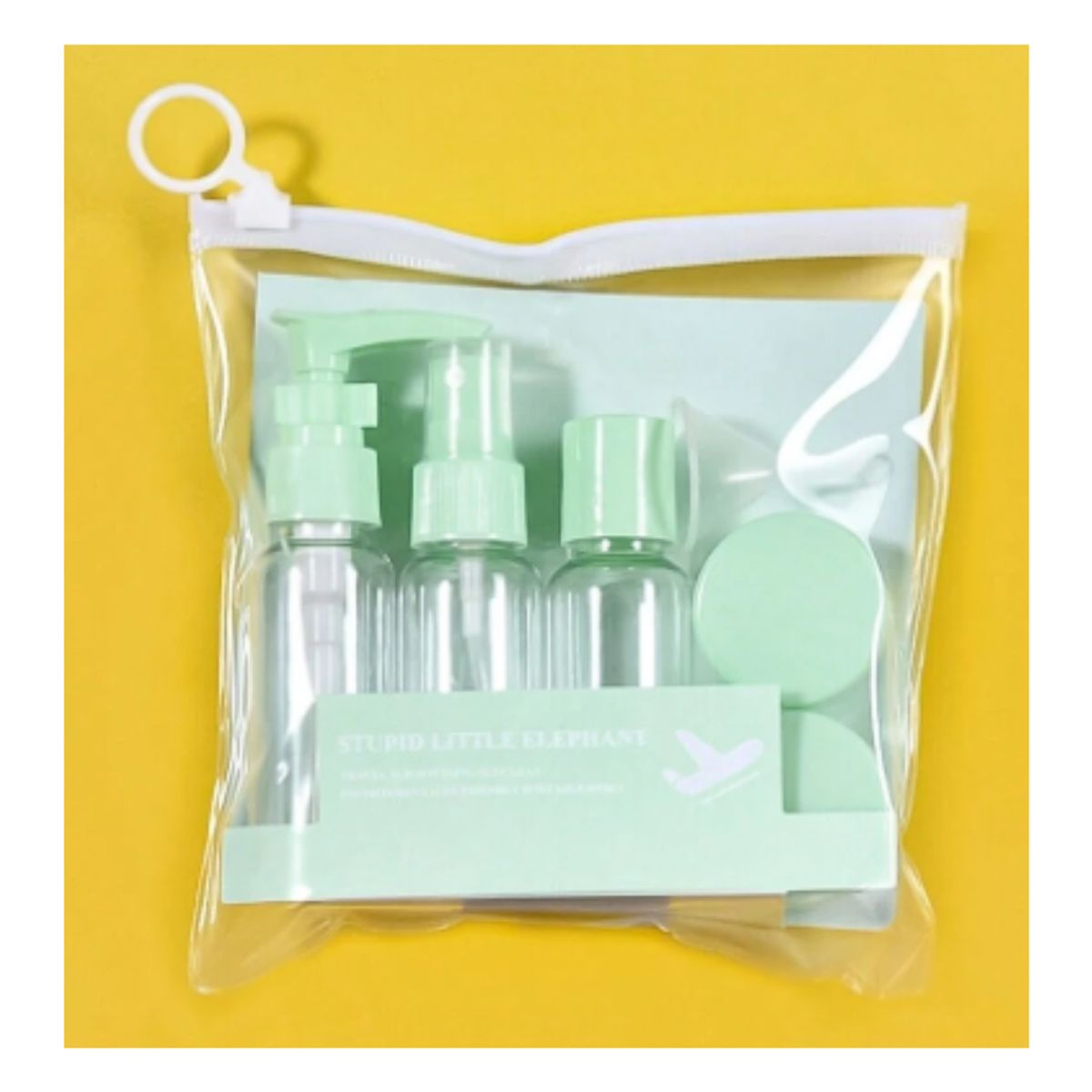 GENERICO - Set de botellas para viaje 4 piezas con neceser envases