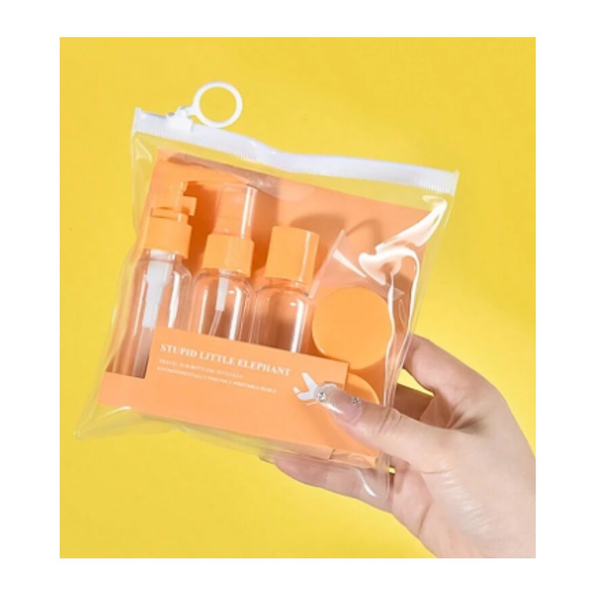 GENERICO - Set de botellas para viaje 4 piezas con neceser envases