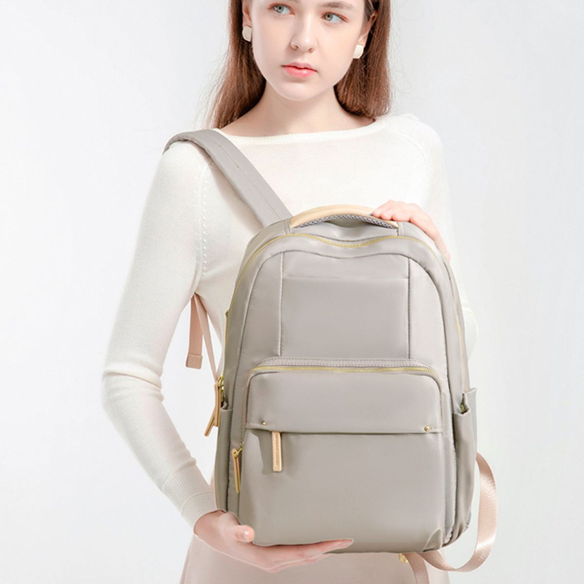 OEM - Mochila Génova con portalaptop hasta 14 - Gris