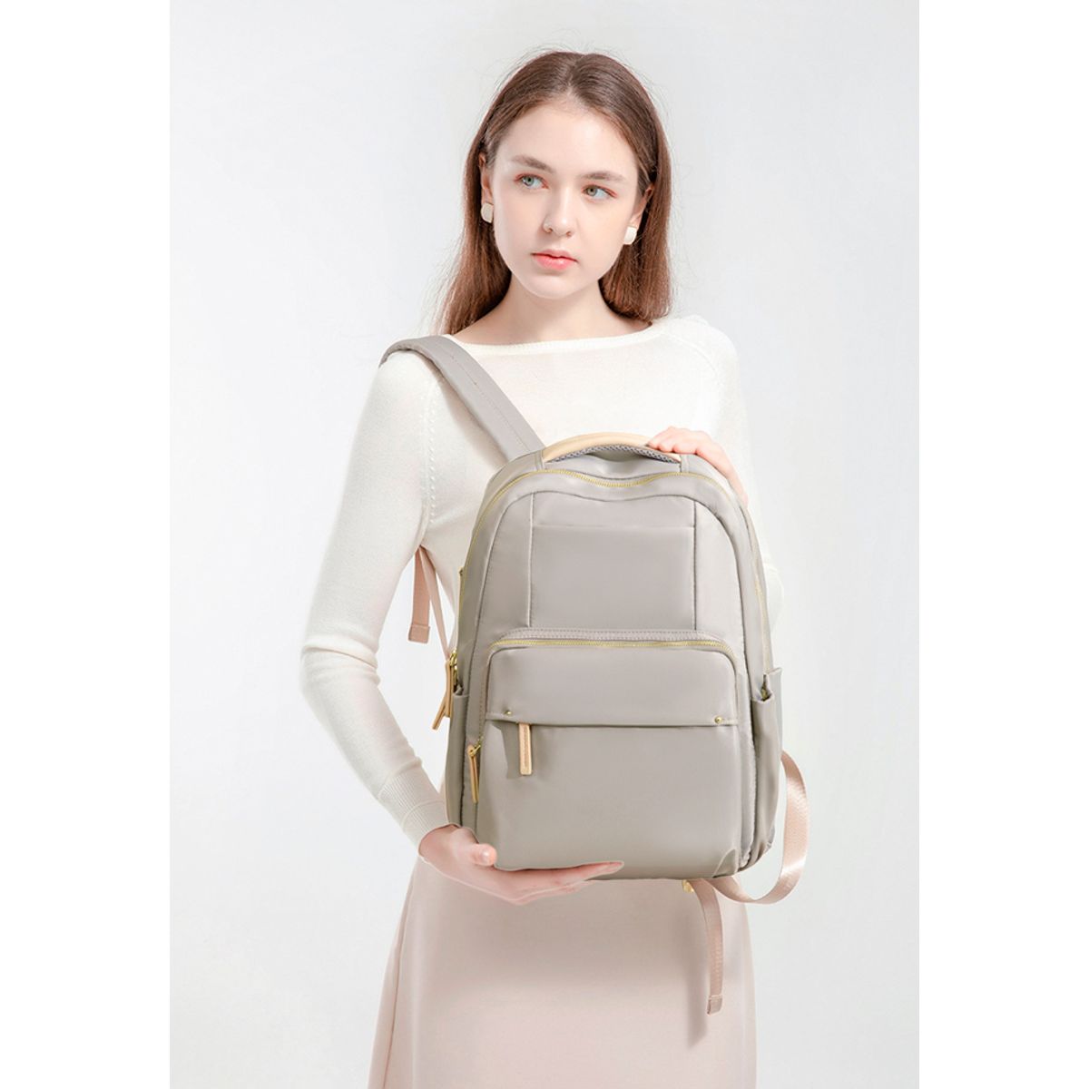 OEM - Mochila Génova con portalaptop hasta 14 - Gris