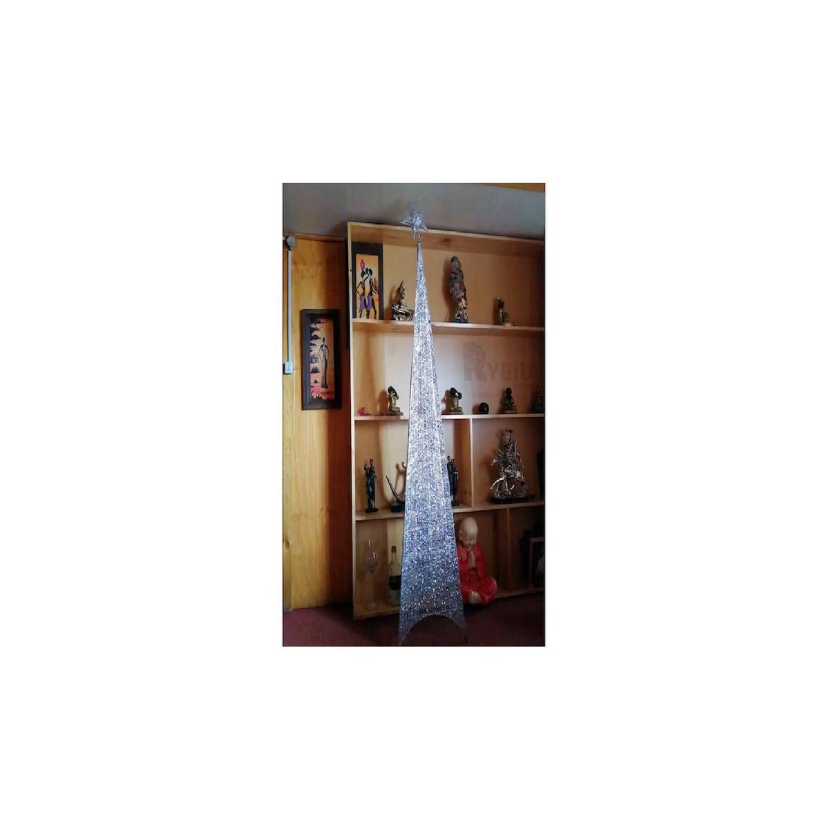 GENERICO - ARBOL ESCARCHADO DE NAVIDAD CON LUCES LED 18M