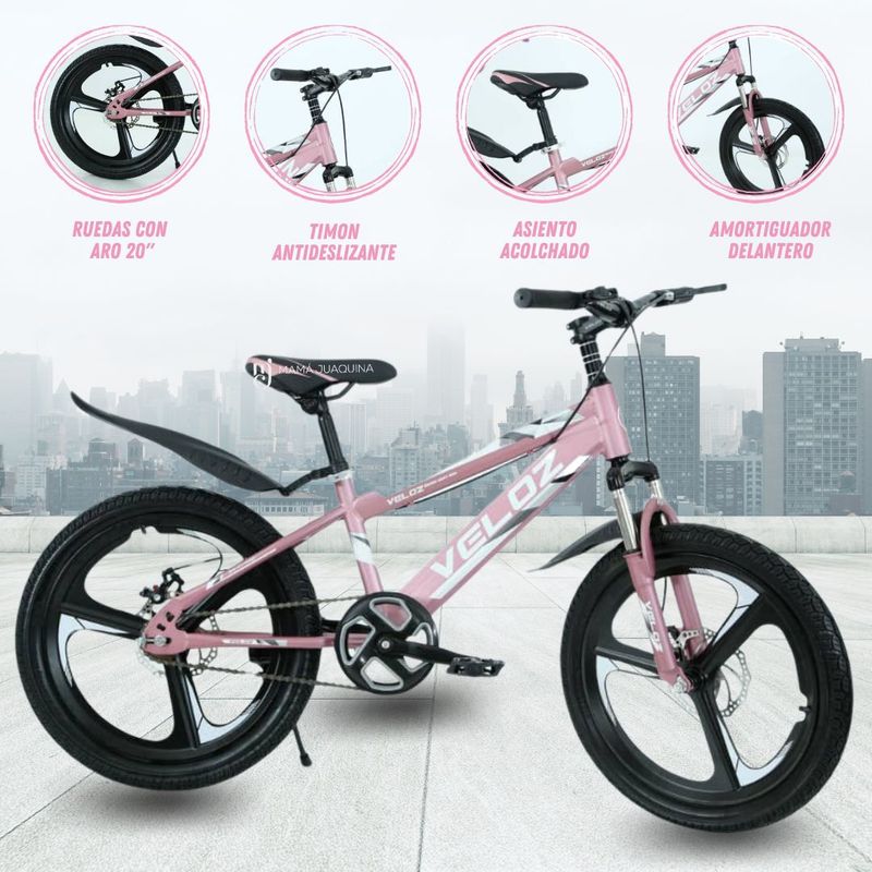 VELOX - Bicicleta Deportiva Aro 20 «VELOZ» Pink