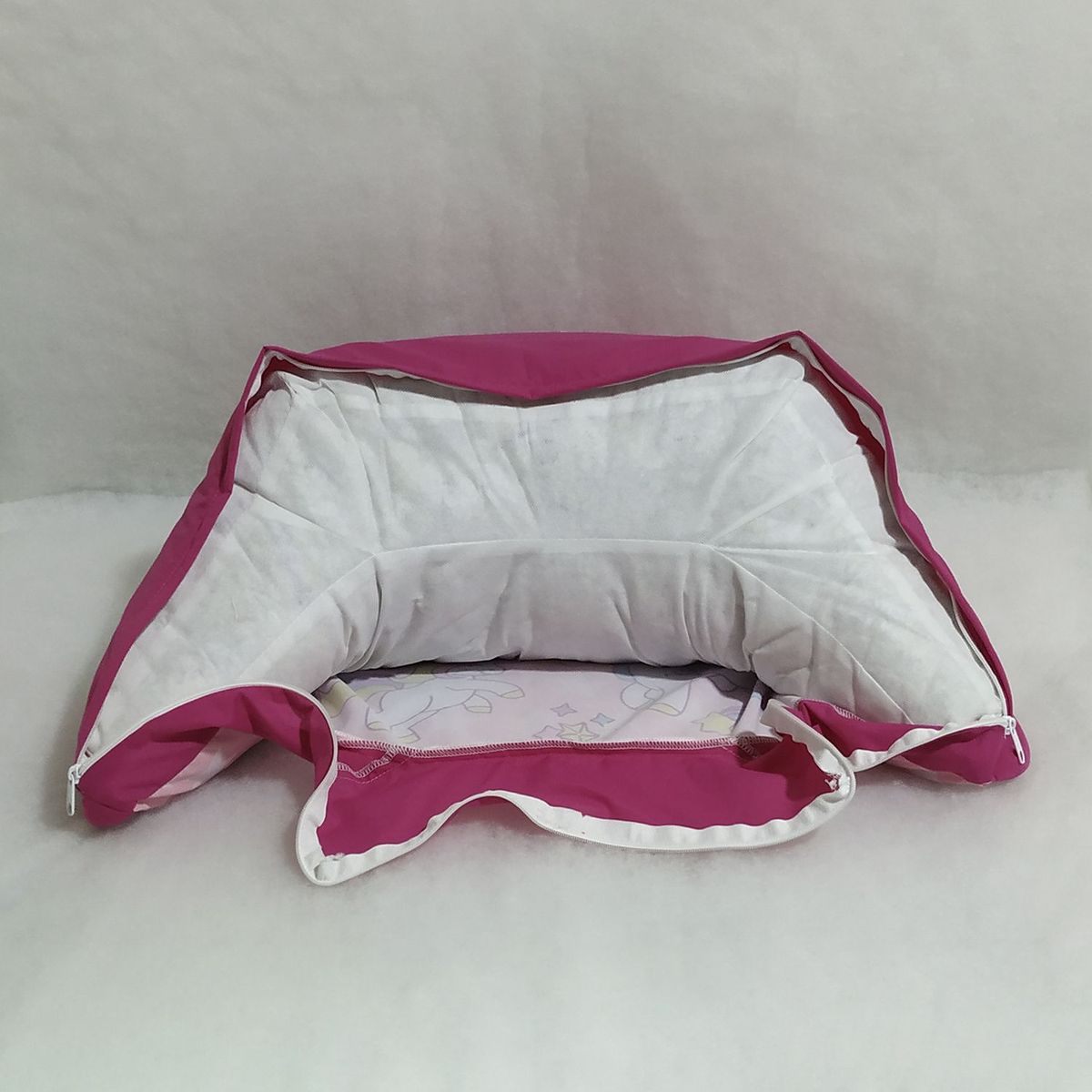 AMADEUS HOME - COJÍN ANATÓMICO PARA ESPALDA UNICORNIOS  60X40CM ¡FUNDA CON CIERRE!