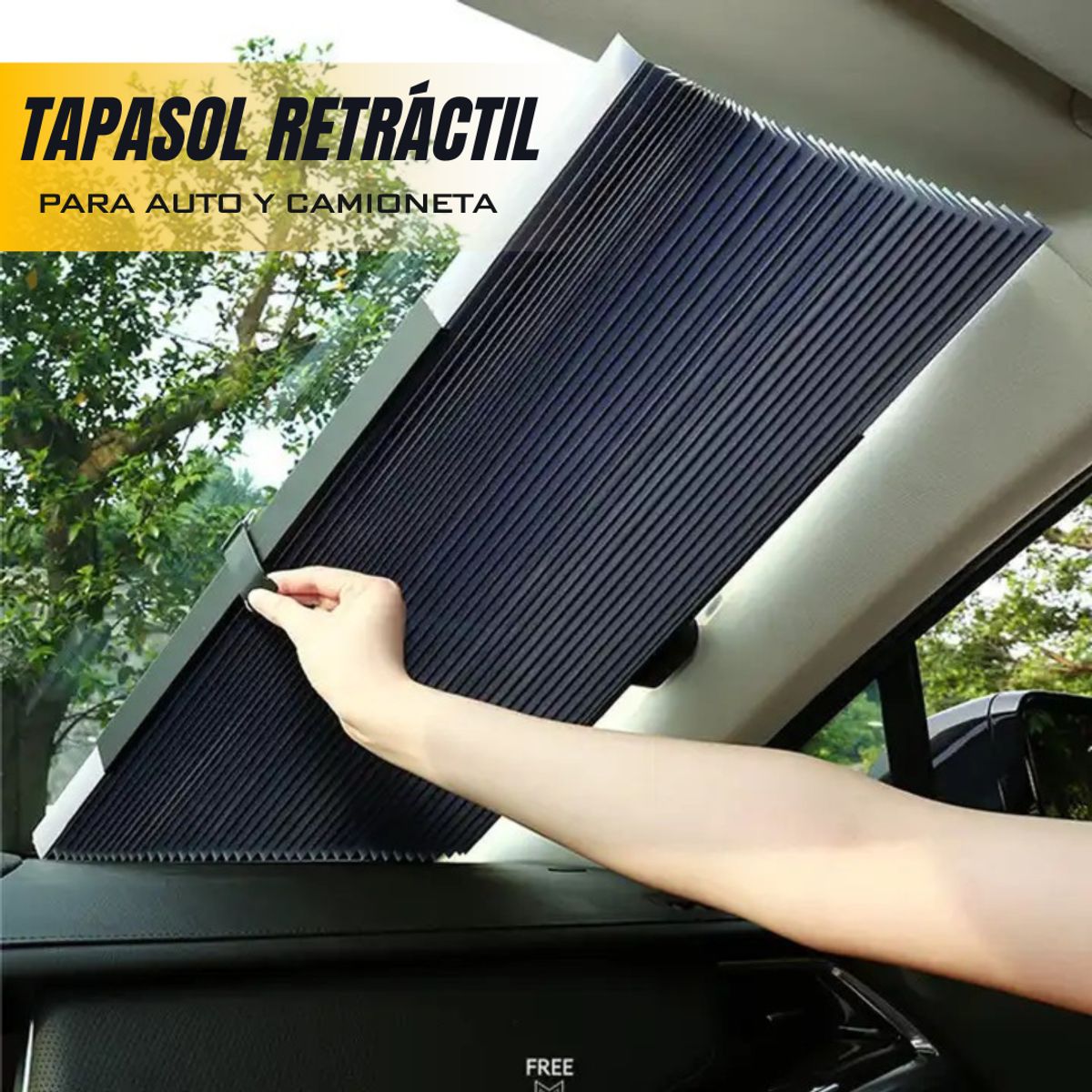 CARJOLLITY - Tapasol de aluminio retráctil reforzado para auto camioneta