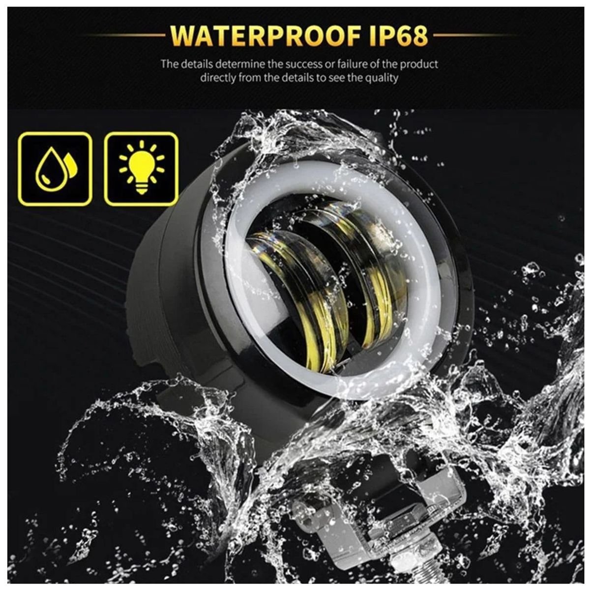 GENERICO - Faro Auxiliar Motocicleta Exploradoras Led Ojo De Ángel Moto