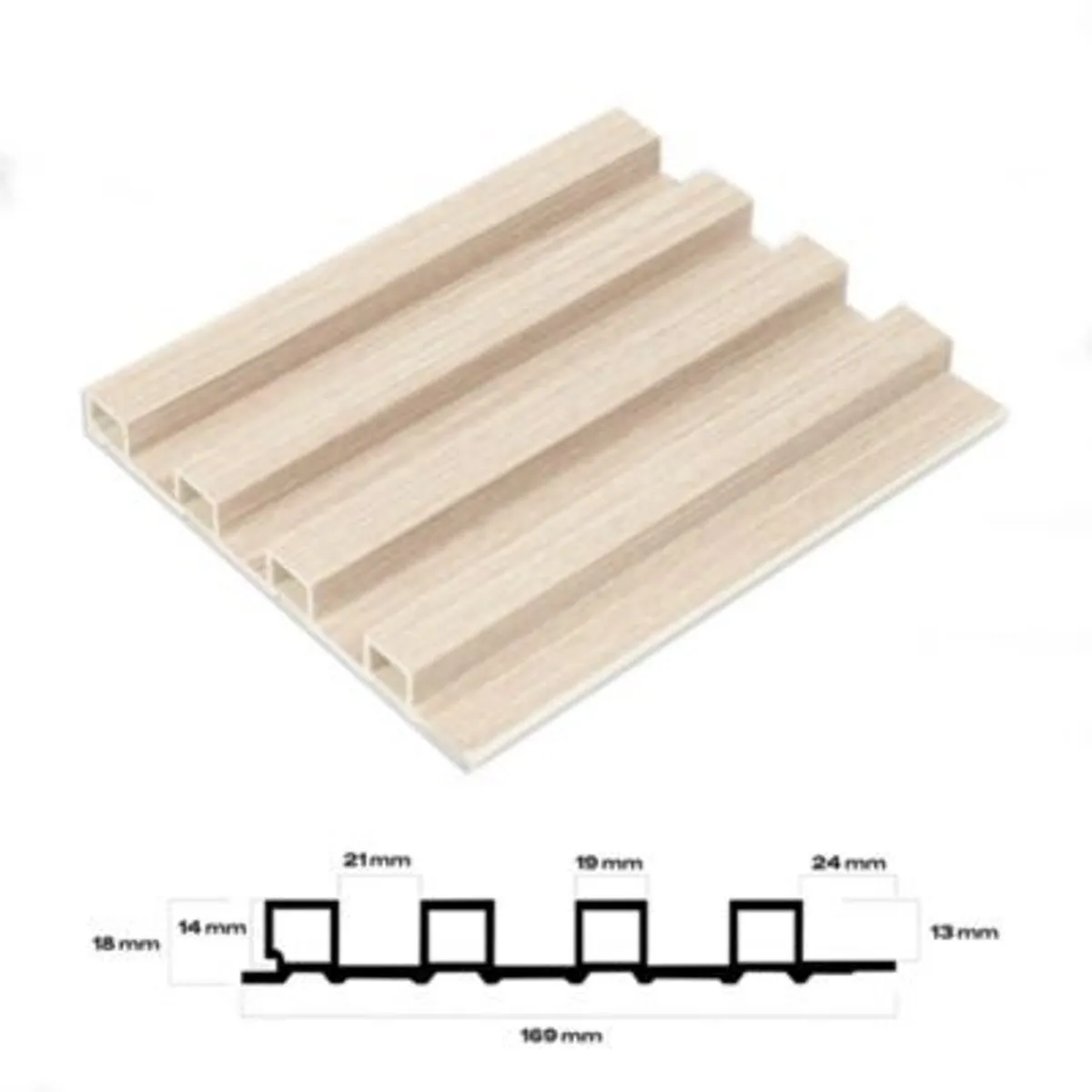 DECORPLAS - Wall Panel Wpc Por Caja De 14 piezas Color Carvalo Para Decoracion