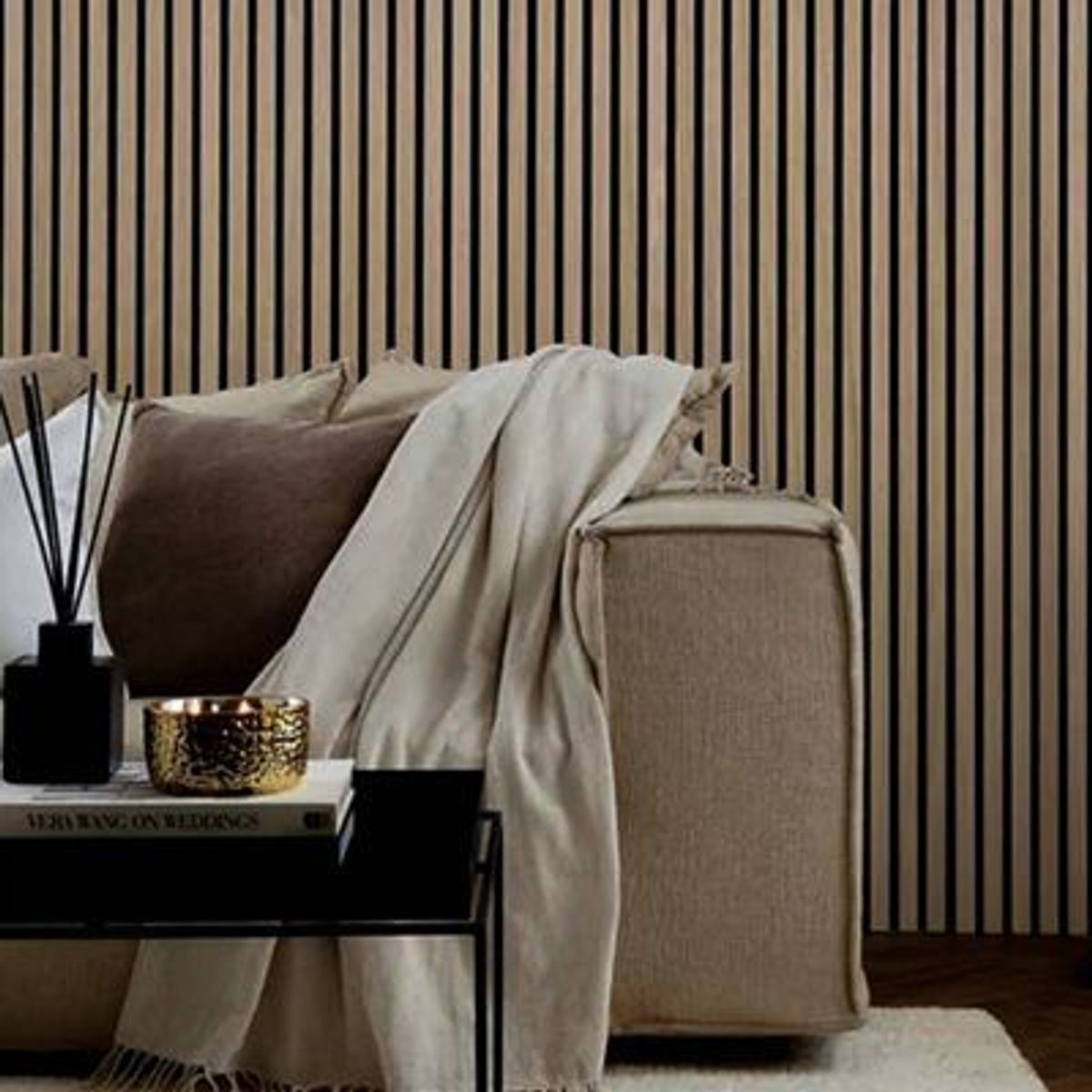 DECORPLAS - Wall Panel Wpc Por Caja De 14 piezas Color Coñac Para Decoracion