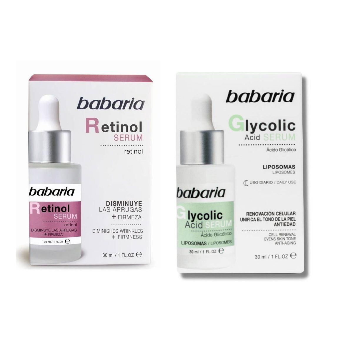 BABARIA - Serum Retinol  Serum Glicolic Acid - Babaria